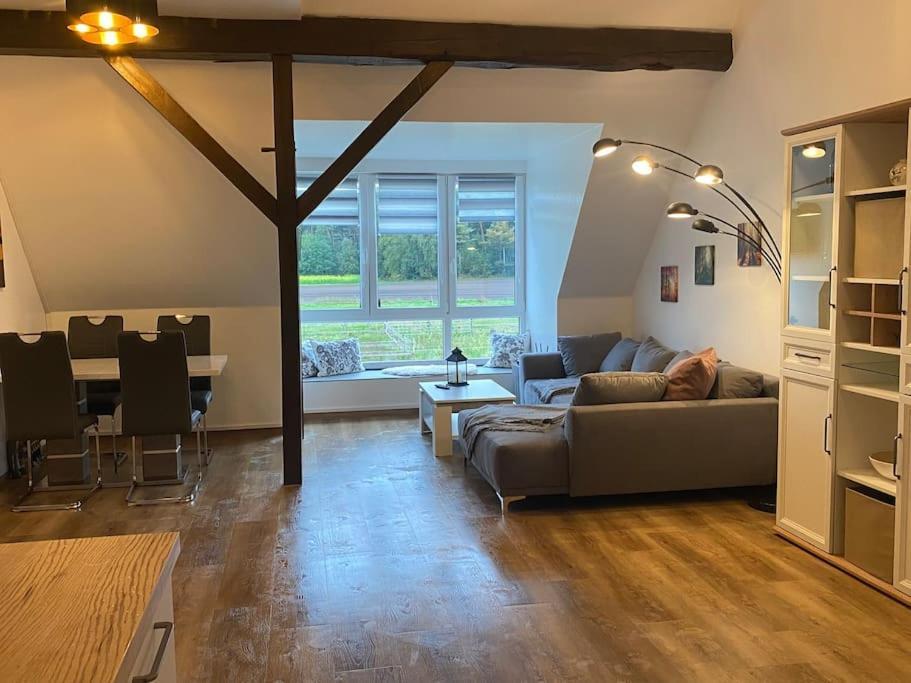 Wunderschoene Ferienwohnung Auf Dem Bauernhof Greven Bagian luar foto