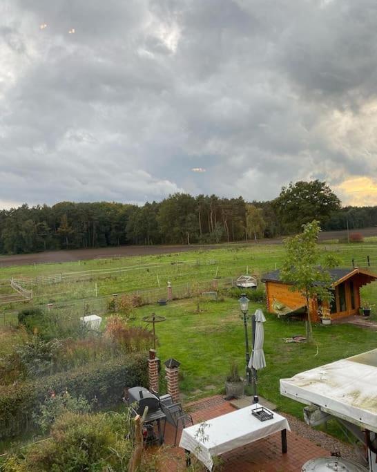 Wunderschoene Ferienwohnung Auf Dem Bauernhof Greven Bagian luar foto